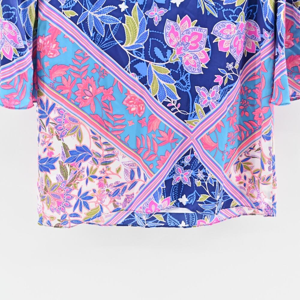 ALICE AND TRIXIE Dress‎ Sz XS Micah Silk Floral Print Long Sleeve Strappy Bright - Picture 7 of 12